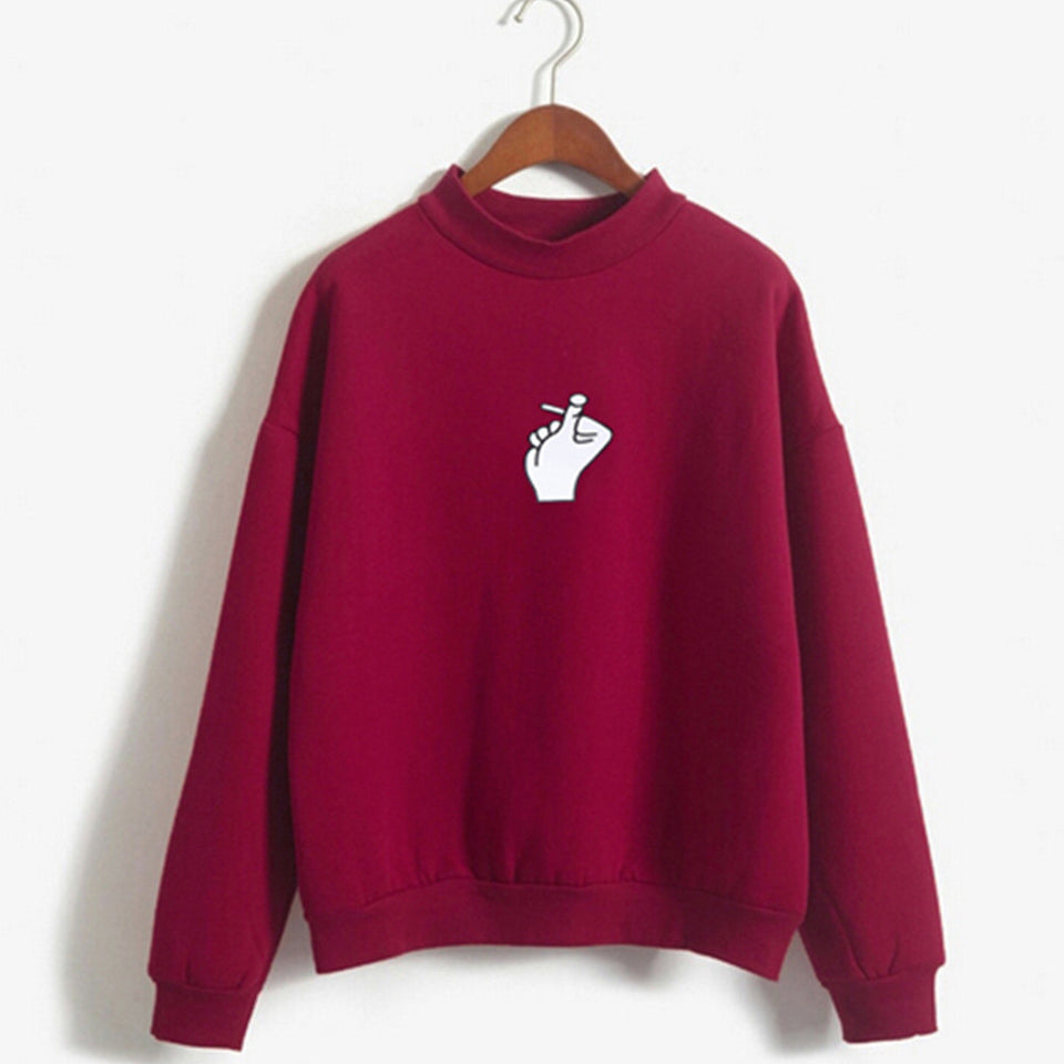 Women Autumn Fashion Long Sleeve Printed Sweatshirt Blouse Tops T Shirt